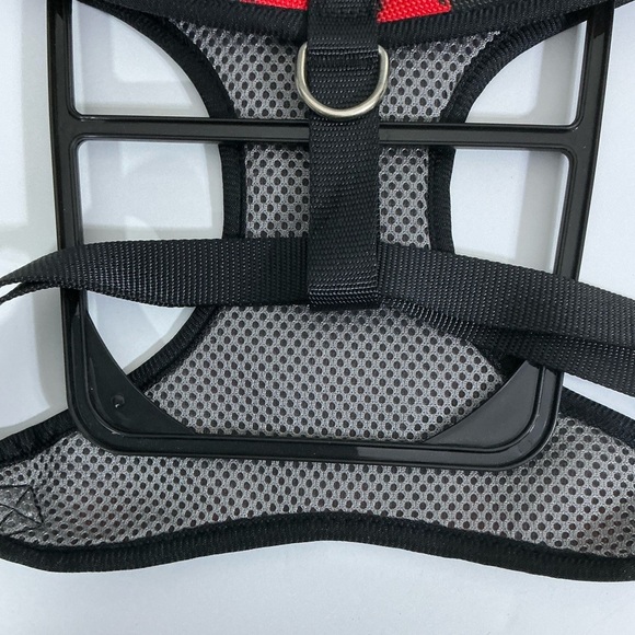 Unique Petz Dog Large Harness Red Black Tartan Plaid Comfy Adjustable SZ L - Picture 8 of 16